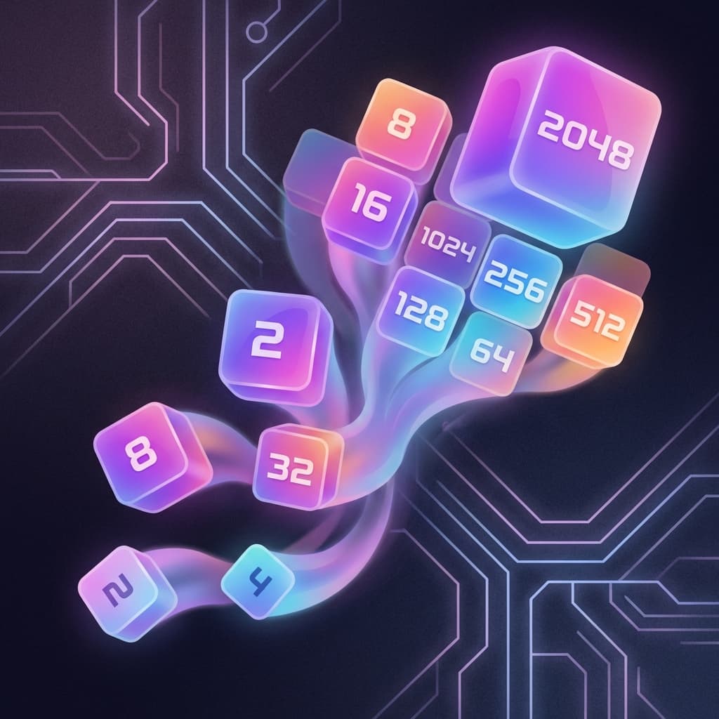 2048 - Slide tiles to merge same numbers. Goal is to create a 2048 tile! Simple rules, endless strategy.